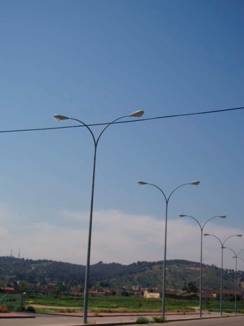Vista del alumbrado instalado en el Recinto Ferial la Peralada en Toledo